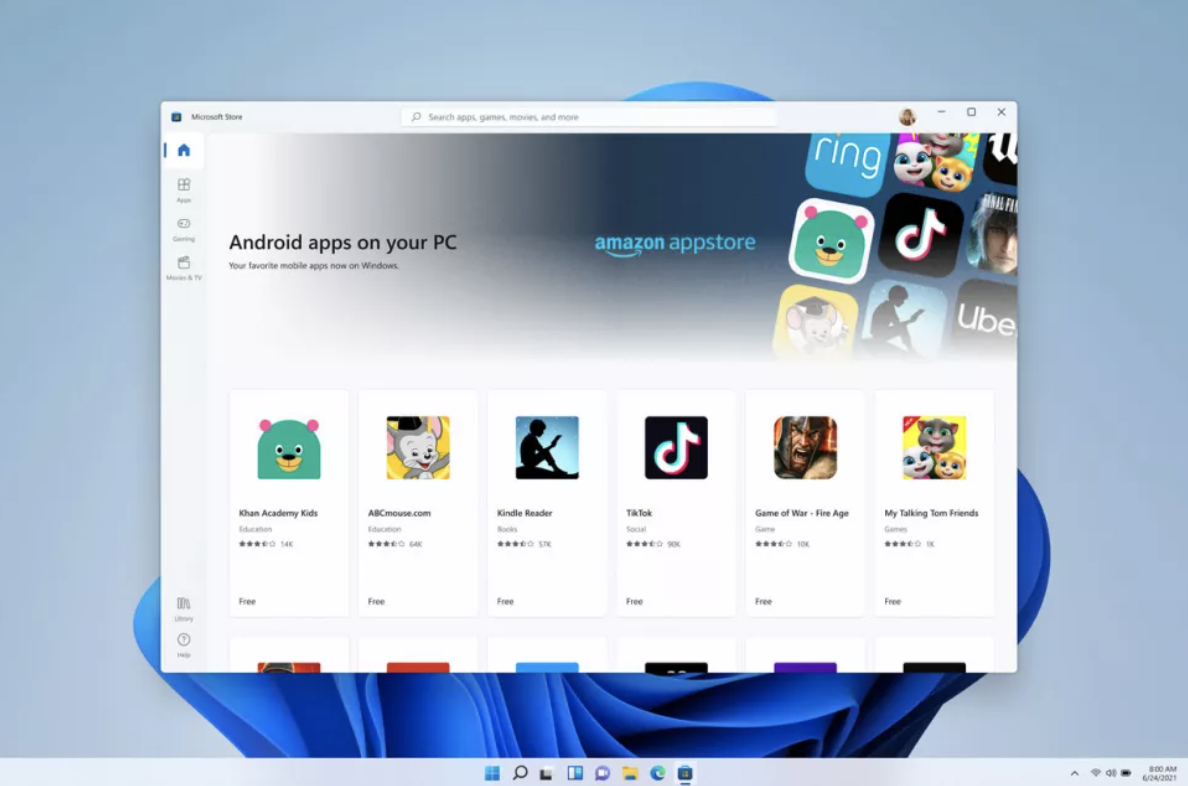 Windows 11 Store and Android Apps